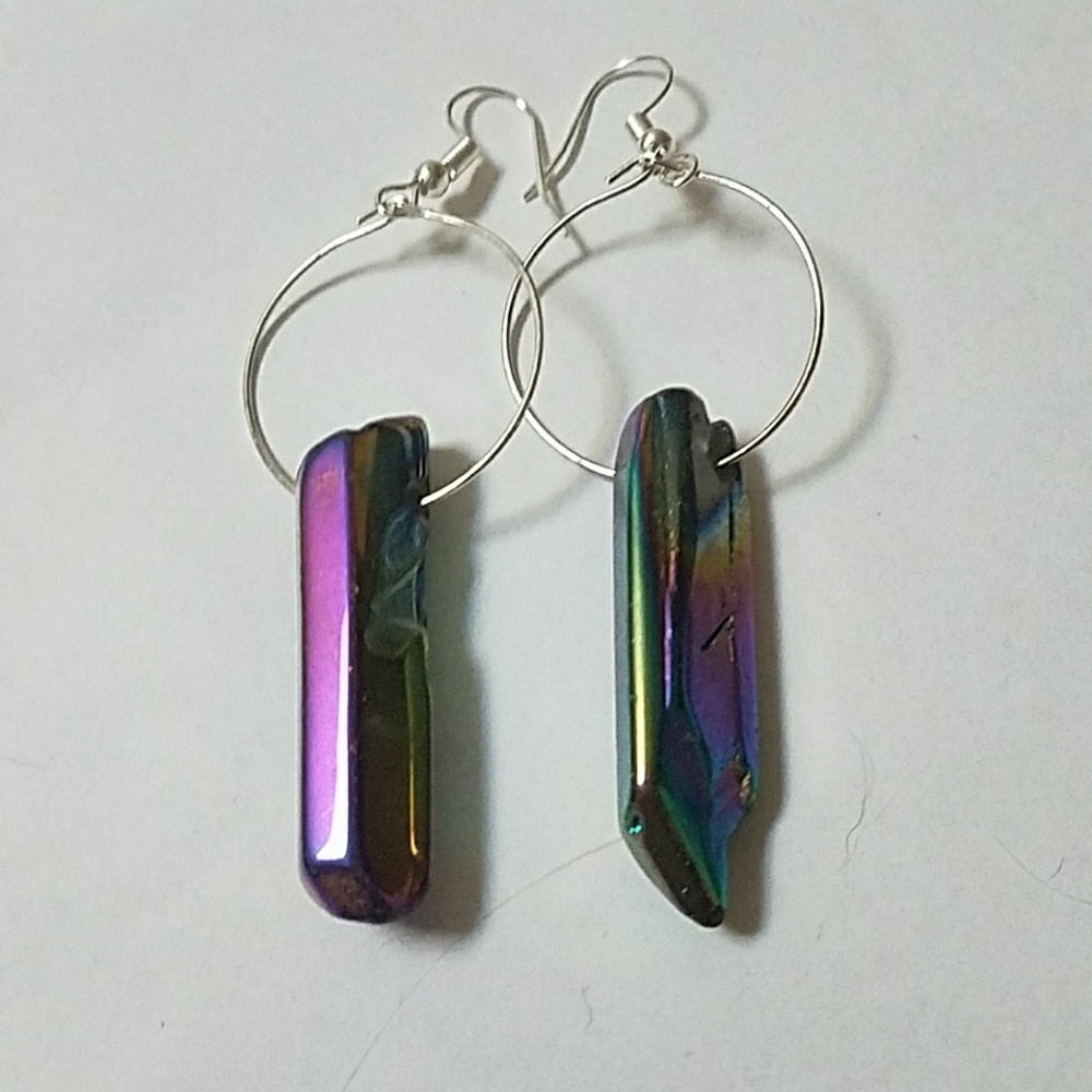 ♨New! Crystal quartz earrings